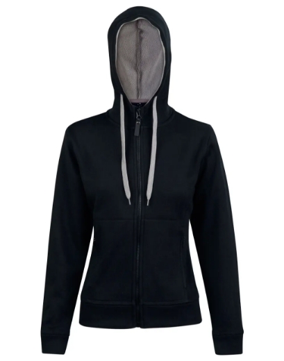 Picture of Winning Spirit, Ladies' Full Zip Contrast Fleece Hoodie